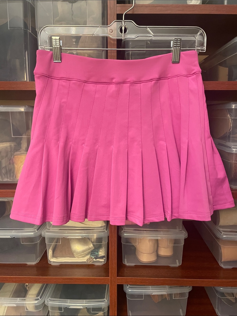 Fuchsia Pleated Circle Skirt - Women's Skater Style